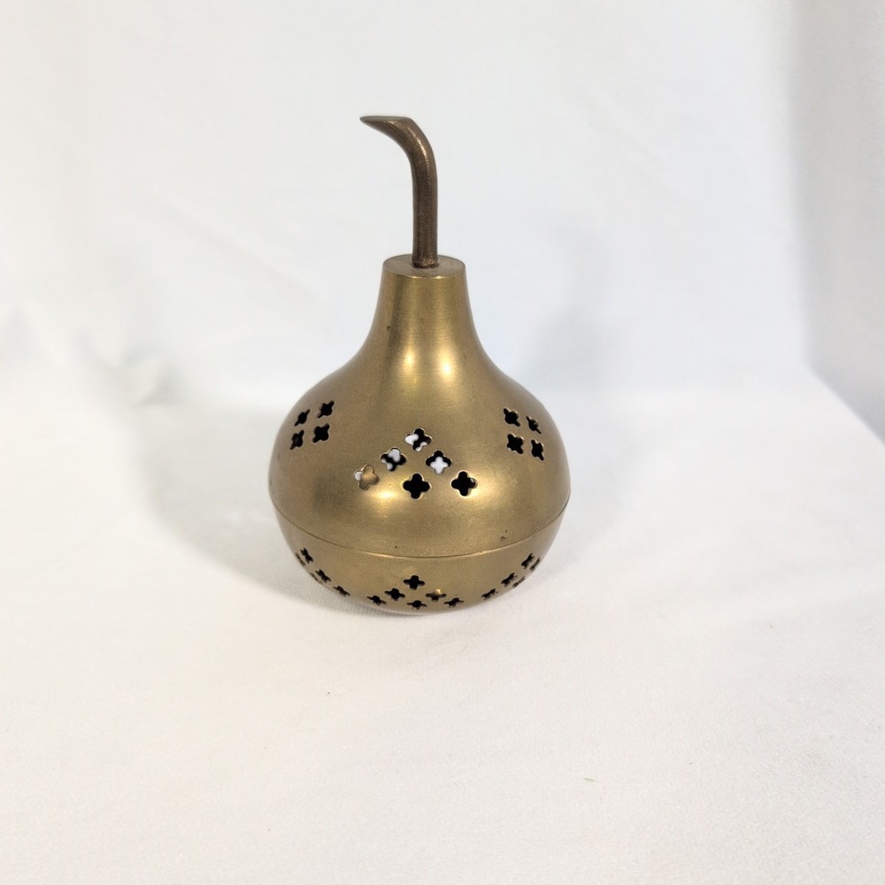 Vintage brass pear fruit mcm Inscence Burner